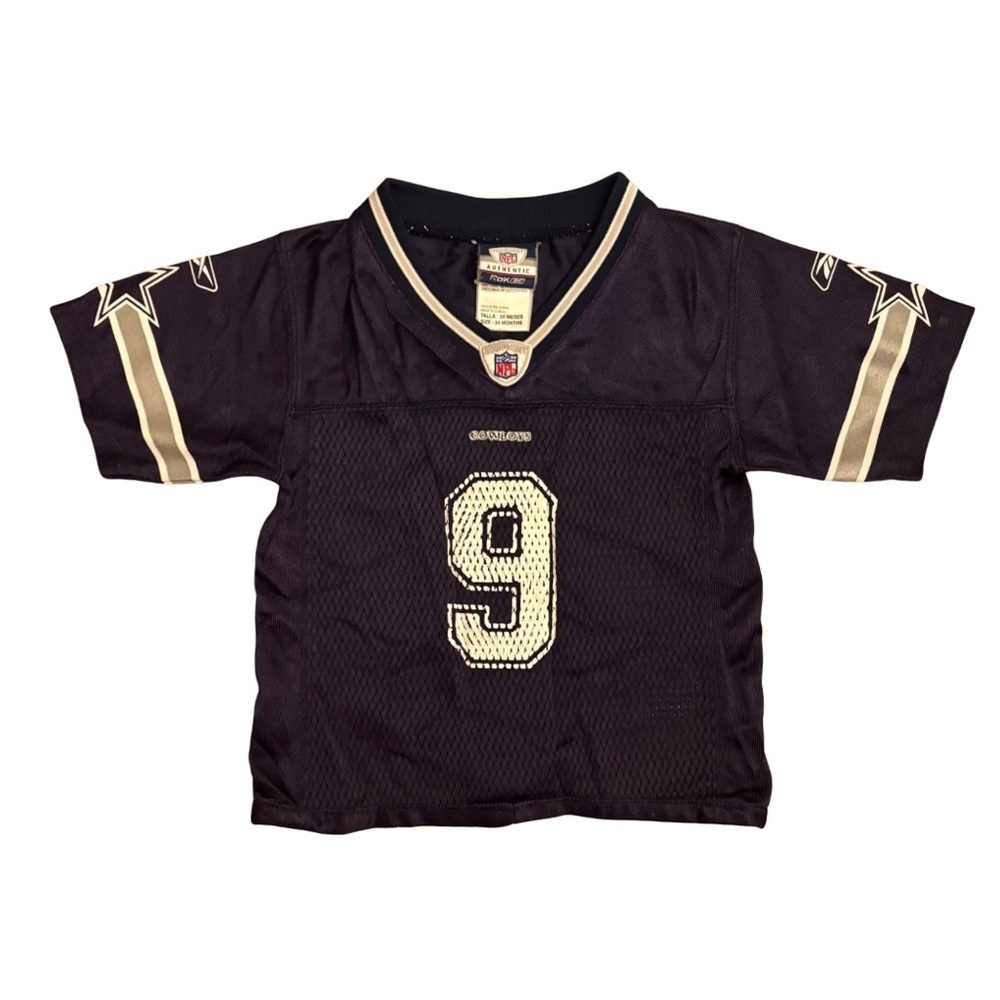 Vintage Kids Cowboys Tony Romo NFL Navy and Silver Jersey Size 24M